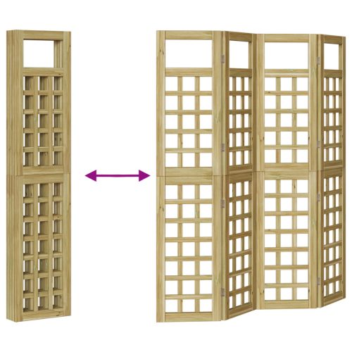  Külső Képernyő – 4 Panel, Kezelt Fenyőfa