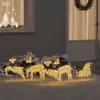  LED rénszarvasok 5 pcs Arany szövet