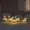  LED rénszarvasok 5 pcs Arany szövet