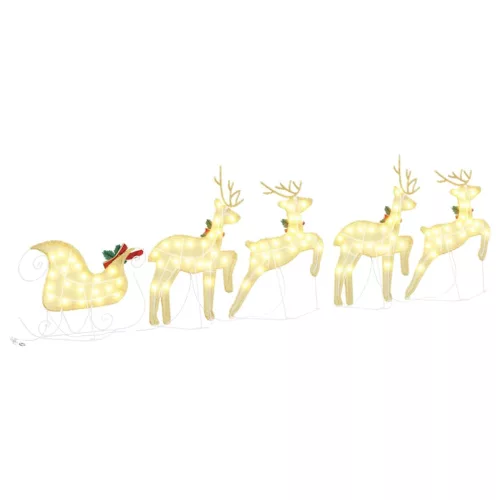  LED rénszarvasok 5 pcs Arany szövet