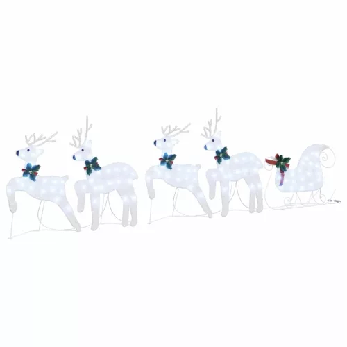  LED rénszarvasok 5 pcs Ezüst szövet