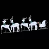  LED rénszarvasok 5 pcs Ezüst szövet