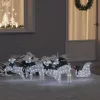  LED rénszarvasok 5 pcs Fehér szövet