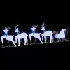  LED rénszarvasok 5 pcs Fehér szövet