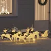  LED rénszarvasok 7 pcs Arany szövet
