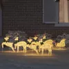  LED rénszarvasok 7 pcs Arany szövet