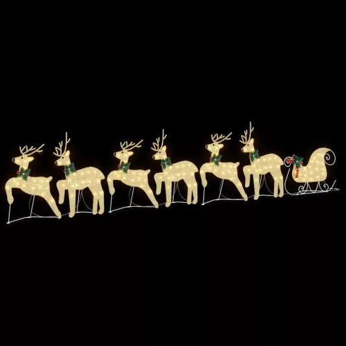  LED rénszarvasok 7 pcs Arany szövet