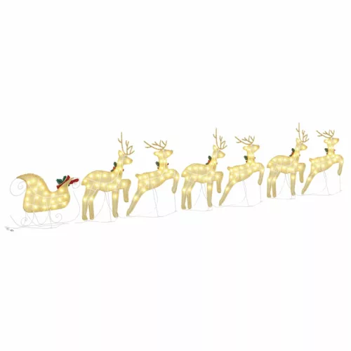  LED rénszarvasok 7 pcs Arany szövet