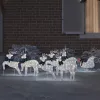  LED rénszarvasok 7 pcs Ezüst szövet