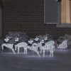  LED rénszarvasok 7 pcs Fehér szövet
