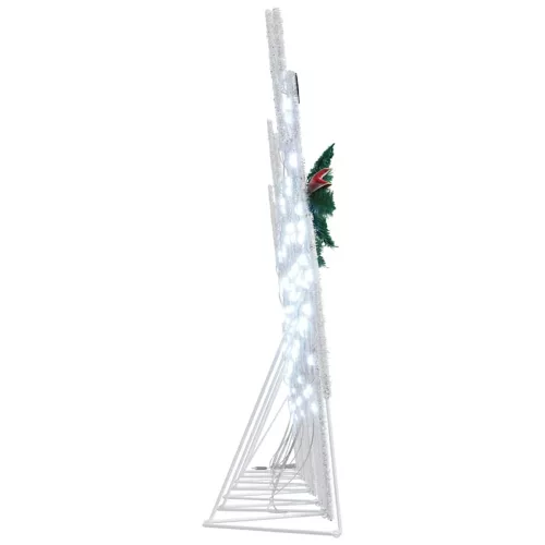  LED rénszarvasok 7 pcs Fehér szövet