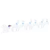  LED rénszarvasok 7 pcs Fehér szövet