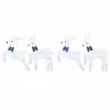  LED rénszarvasok 4 pcs Ezüst 45 x 19 x 65 cm szövet
