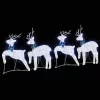  LED rénszarvasok 4 pcs Fehér 45 x 19 x 65 cm szövet