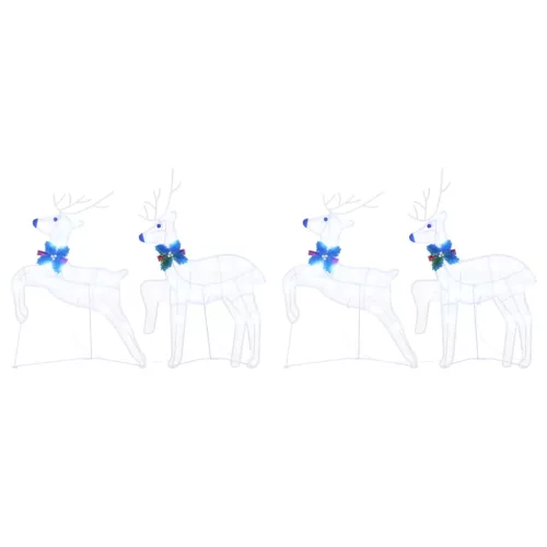  LED rénszarvasok 4 pcs Fehér 45 x 19 x 65 cm szövet