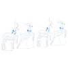  LED rénszarvasok 4 pcs Fehér 45 x 19 x 65 cm szövet
