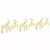  LED rénszarvasok 6 pcs Arany 45 x 19 x 65 cm szövet