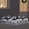  LED rénszarvasok 6 pcs Ezüst 45 x 19 x 65 cm szövet