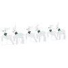  LED rénszarvasok 6 pcs Ezüst 45 x 19 x 65 cm szövet