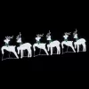  LED rénszarvasok 6 pcs Ezüst 45 x 19 x 65 cm szövet