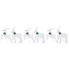  LED rénszarvasok 6 pcs Ezüst 45 x 19 x 65 cm szövet