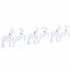  LED rénszarvasok 6 pcs Ezüst 45 x 19 x 65 cm szövet