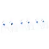  LED rénszarvasok 6 pcs Fehér 45 x 19 x 65 cm szövet