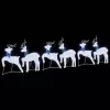  LED rénszarvasok 6 pcs Fehér 45 x 19 x 65 cm szövet