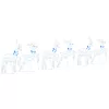  LED rénszarvasok 6 pcs Fehér 45 x 19 x 65 cm szövet