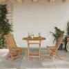  3 darabos összecsukható kertibistro szett masszív fából készült akác