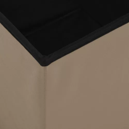  2 db kávészínű összecsukható PVC tárolóülőke