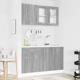    Konyhaszekrény garnitúra fiókkal Lyon 4 pcs Szürke sonoma