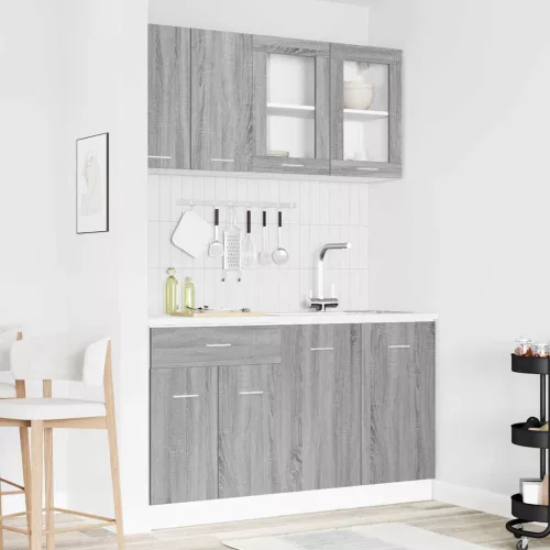  Konyhaszekrény garnitúra fiókkal Lyon 4 pcs Szürke sonoma
