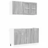  Konyhaszekrény garnitúra fiókkal Lyon 4 pcs Szürke sonoma