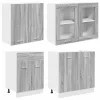  Konyhaszekrény garnitúra fiókkal Lyon 4 pcs Szürke sonoma
