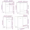  Konyhaszekrény szett fiókkal Lyon 8 pcs Füstölt tölgy Faanyag