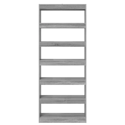  Könyvszekrény polcokkal Egyéb tárolóval Szürke sonoma 80 x 30 x 198 cm Faanyag