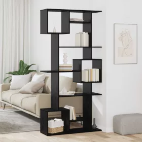  Könyvespolc Fekete tölgy 92 x 29 x 188 cm Faanyag