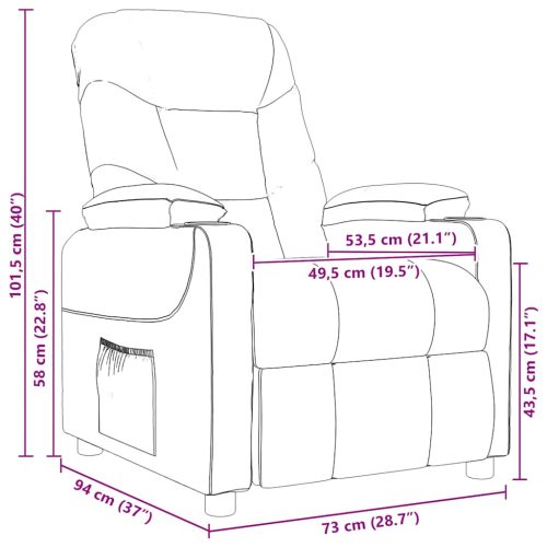  bordó szövet masszázsfotel