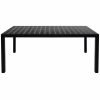 VID Alumínium és WPC kerti étkezőasztal fekete színben [185 x 90 x 74 cm ]