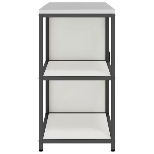  Konyhai Tároló Készlet polcokkal tárolóval ajtóval Állítható 2 pcs Fehér 150 x 50 x 92 cm