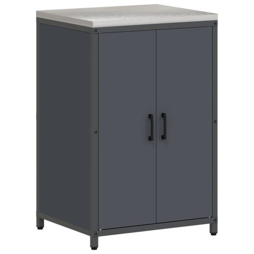  Konyhai Tároló Készlet 2 pcs Antracitszürke 150 x 50 x 92 cm