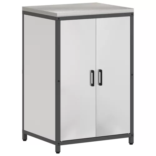  Konyhai Tároló Készlet polcokkal tárolóval ajtóval Állítható 2 pcs Ezüst 150 x 50 x 92 cm