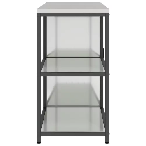  Konyhai Tároló Készlet polcokkal tárolóval ajtóval Állítható 2 pcs Ezüst 150 x 50 x 92 cm