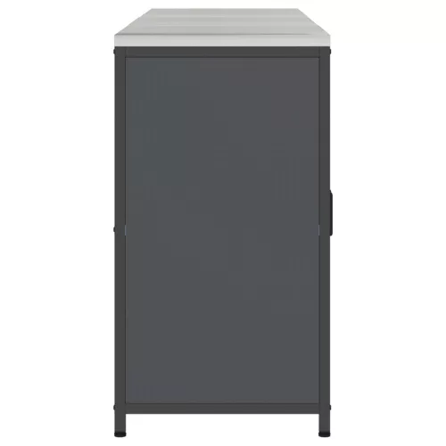  Konyhai Tároló Készlet 3 pcs Antracitszürke 210 x 50 x 92 cm