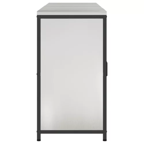  Konyhai Tároló Készlet polcokkal tárolóval ajtóval 3 pcs Ezüst 210 x 50 x 92 cm