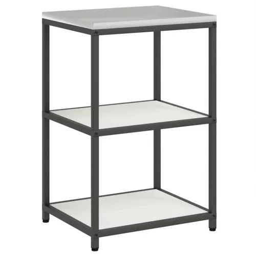  Konyhai Tároló Készlet polcokkal tárolóval ajtóval Állítható 2 pcs Fehér 150 x 50 x 92 cm