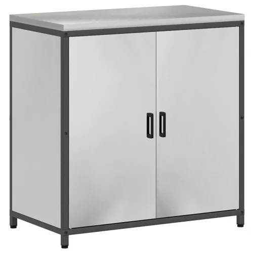  Konyhai Tároló Készlet polcokkal tárolóval Állítható 2 pcs Ezüst 150 x 50 x 92 cm