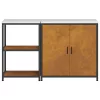  Konyhai Tároló Készlet polcokkal tárolóval ajtóval Állítható 2 pcs Rozsdás 150 x 50 x 92 cm