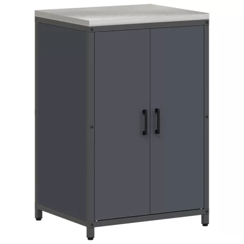  Konyhai Tároló Készlet 2 pcs Antracitszürke 120 x 50 x 92 cm